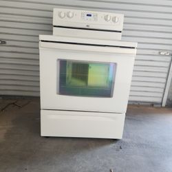 Whirlpool Cream Glass Stove 