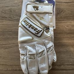 Franklin Powerstrap Chrome Batting Gloves – White Gold Baseball Men’s