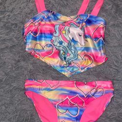 Size 7/ 8 Bathing Suit With Cover Up