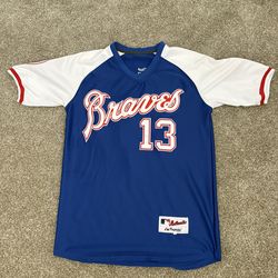 Ronald Acuña Jr. Braves Throwback Pullover Jersey (Medium)