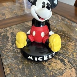 Disney ENESCO Mickey Mouse Ceramic Piggy Bank 6.5. X 5 Inches 