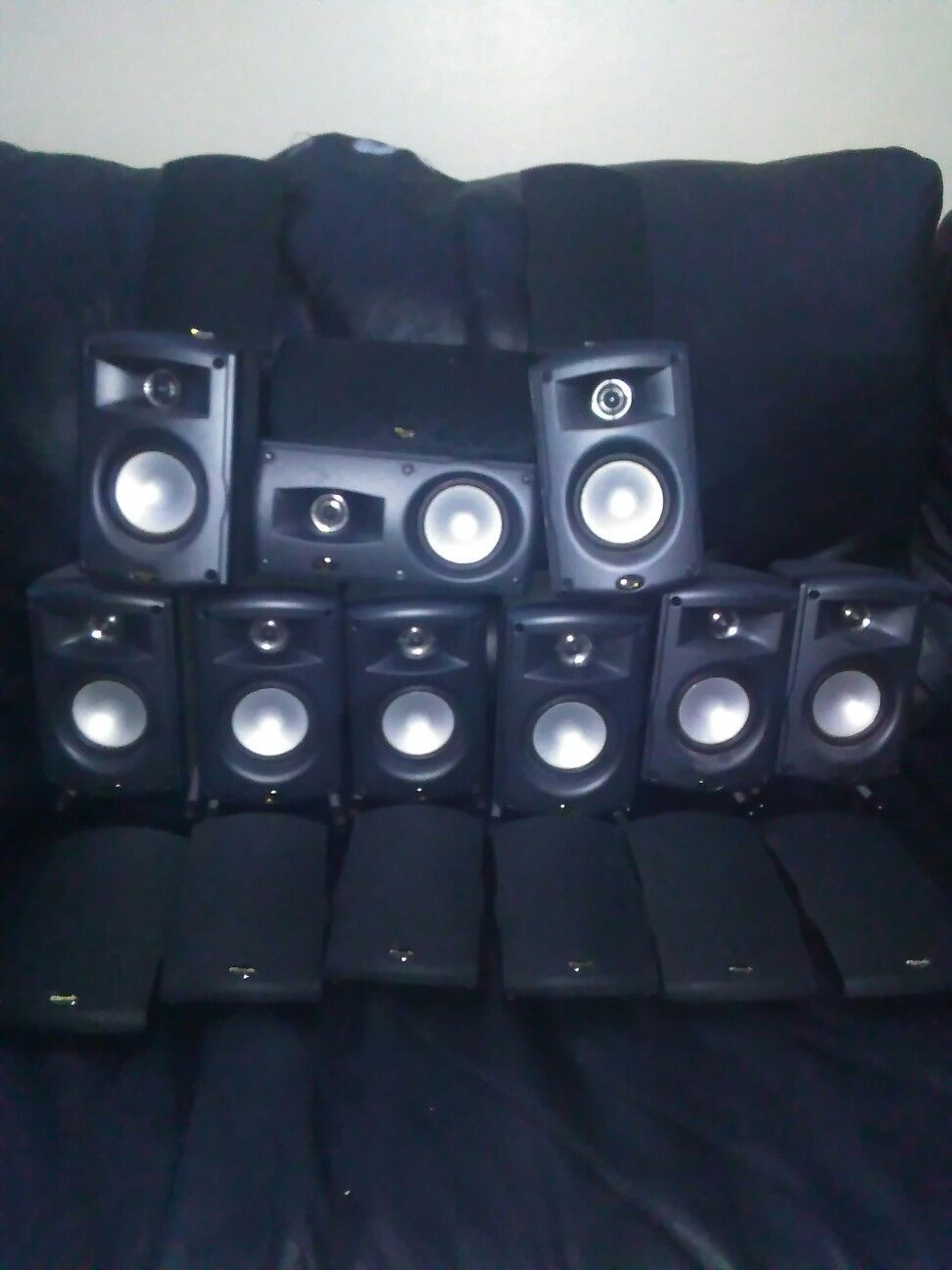 9 Klipsch speakers