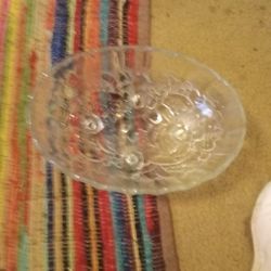 Indian  Glass Footed Dish
