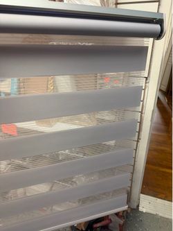 36x72 gray zebra blind / day- night roller shades/6 available