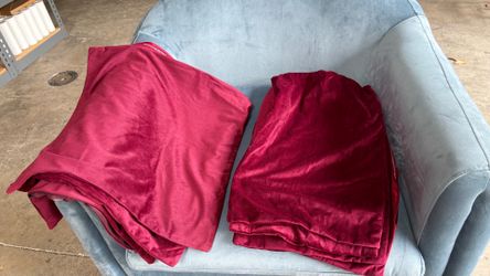 8 VELVET PILLOW CASES - Burgundy / Maroon