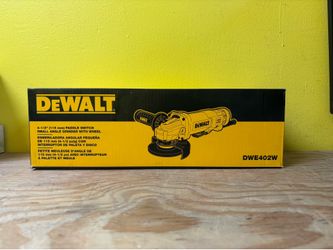 Dewalt 4-1/2” Paddle Switch Electric Angle Grinder (NEW)