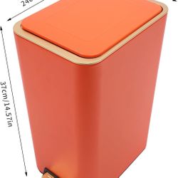 Bathroom Trash Can, 3.1 Gallon Trash Can with Lid, Step Trash Bin, Premium Stainless Steel Step Pedal Trash Can, for Kitchen, Bedroom, Living Room, Of