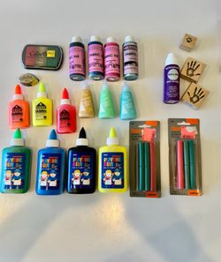 Craft supplies Colored Glue fabric ink stamps stamp pads