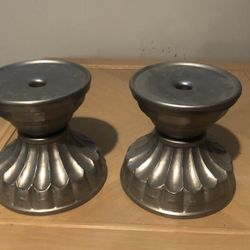 Pottery Barn Metal Candle Holders