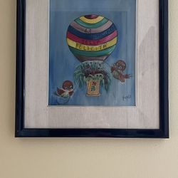 3 Hand Painted Picture Frames