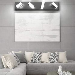 New 26” LED 4 Lights Adjustable Acrylic Lighting Fixture Modern Matte Black Light For Bathroom Hallway Living Room 