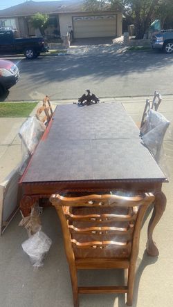 Solid Mahogany Dining/ Conference Table +10 chairs