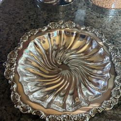 8.5 x 8.5 Silver plated Plate Or Dish