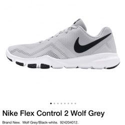 Nike Training Flex Control II Wolf Gray Running Sneakers Shoes Men's 