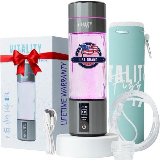 2025 Hydrogen Water Bottle & Water Ionizer – Advanced 6000+ PPB SPE/PEM Technology – All-in-One Portable Hydration System for Athletic Performance