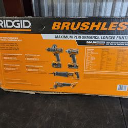 RIDGID 4-Tool Combo Kit  Brushless 18V