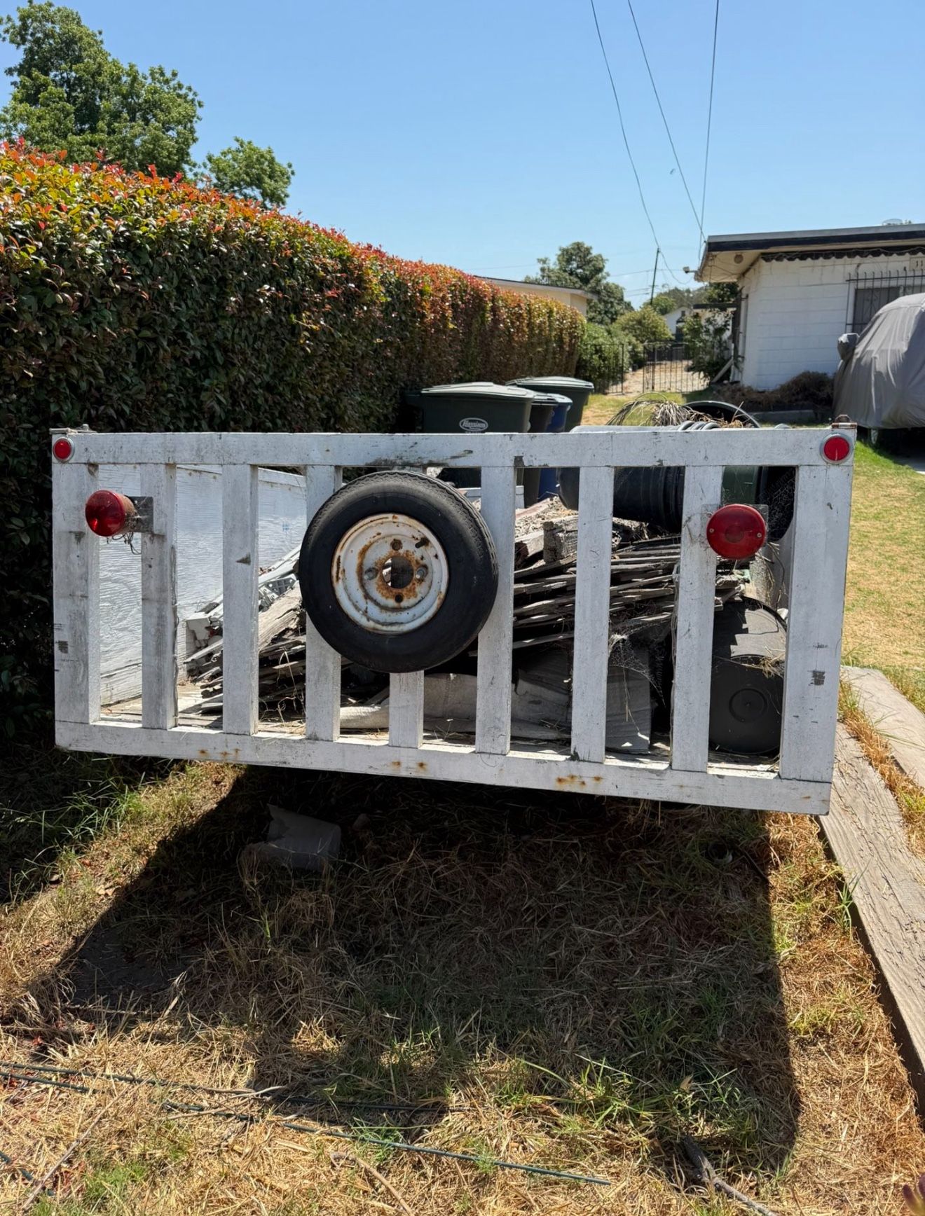 White Wooden Trailer As Is Read Please 