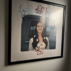signed lana del rey album poster