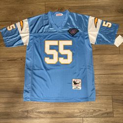 Men’s Vintage 1994 Chargers Junior Seau Blue Stitched Jersey 