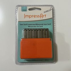 New Impress Art  Basic Metal Stamps 1.5mm Sans Serif Lowercase Letters