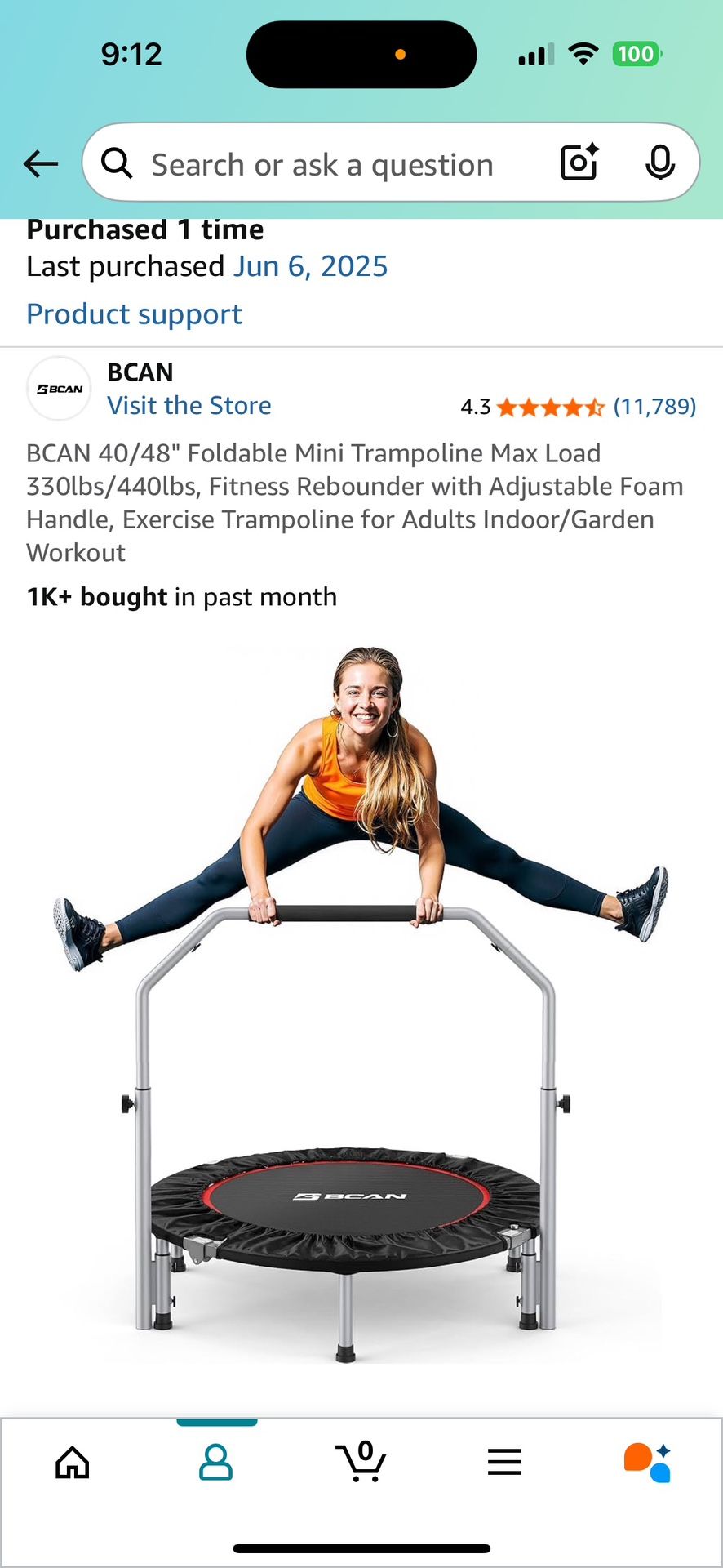 Foldable Mini Trampoline
