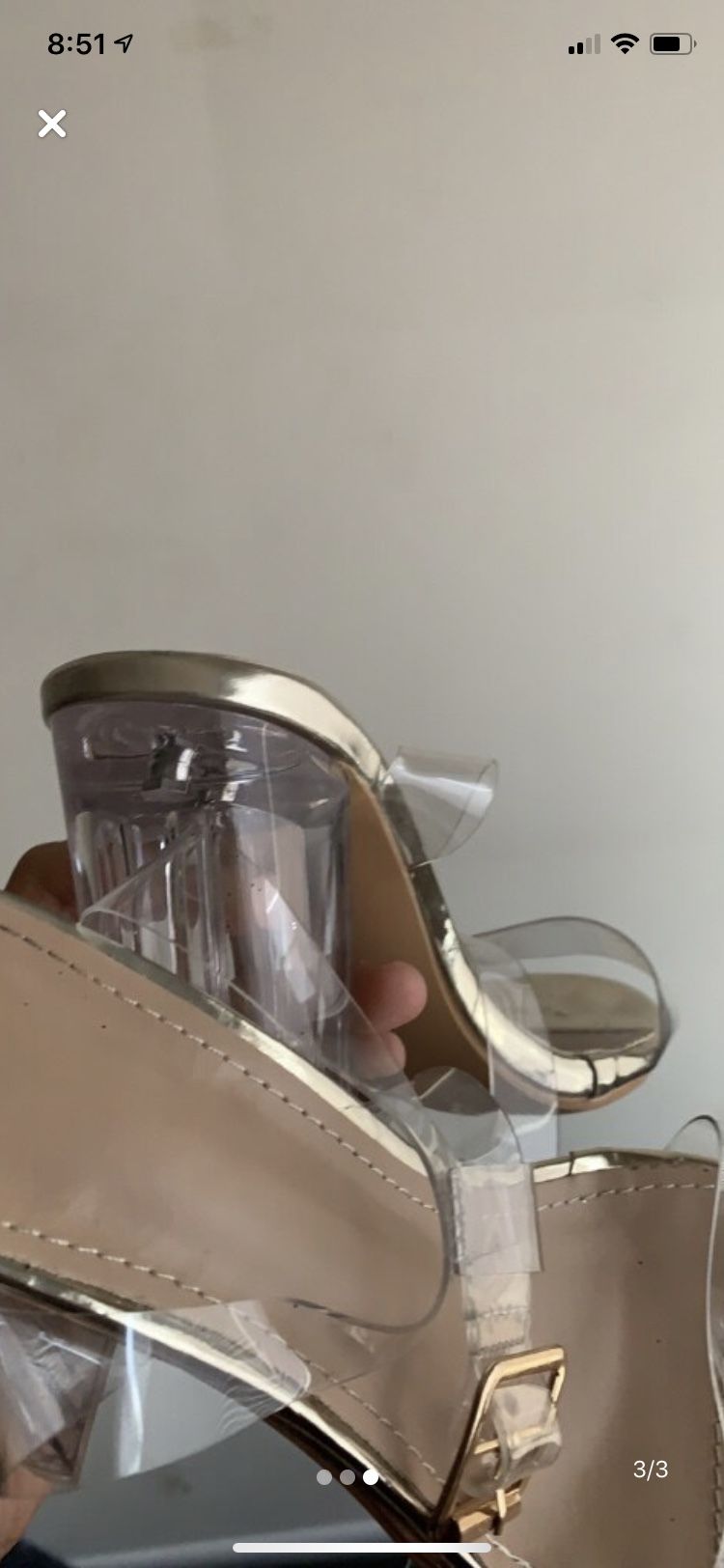 Transparent heels size8