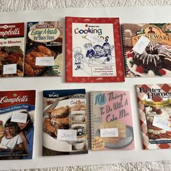 8 Vintage Cookbooks Recipes Manuals 1991 thru 2003 Soft Cover