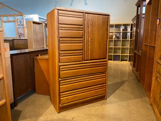 BLACKHAWK Blonde Hard Wood 7-Drawer Armoire