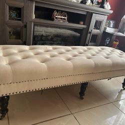 Landis Linen Upholstered Bench