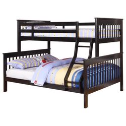 BROWN twin Over Full BUNKBED 🤍🤍