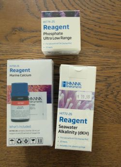 Hanna Marine Aquarium Test Reagent Bundle (New/Sealed)