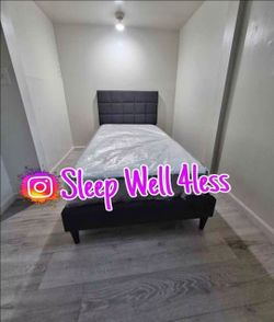 NEW TWIN BED FRAME AND MATTRESS