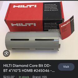 Hilti Diamond Core Bit. 10”/4”