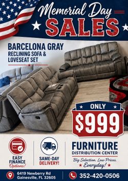 BARCELONA LOVESEAT AND SOFA SET $999!! FAST SHIPPING 🚚 NO CREDIT CHECK💰