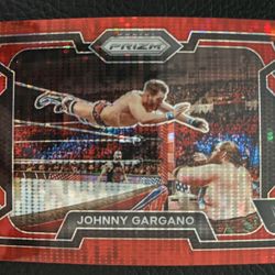 Johnny Gargano 2024 Panini Prizm WWE #52 RED WAVE PRIZM #d To 399! 