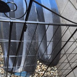 Persecuting twin kayaks sit in