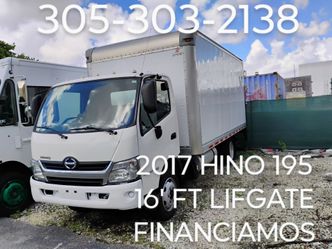 2017 HINO 195 BOX TRUCK 16' LIFTGATE.