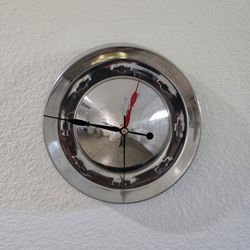 Classic Chevy Hubcap Clock 