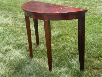Half moon console table - wood