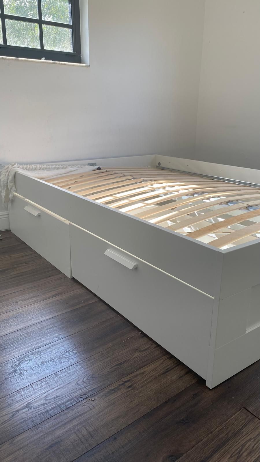 White Study Desk and Full Bed Frame