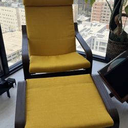 IKEA POÄNG Airmchair and Ottoman