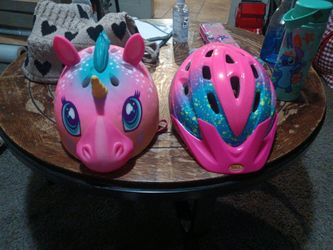 Kids Bike Helmets – Unicorn and Bell, Set of 2
