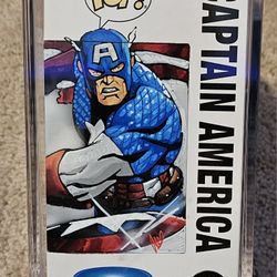 Captain America Funko Pop #06. Custom art by Mike Mooch Lachimia.