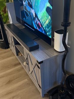 Grey Farmhouse TV Stand