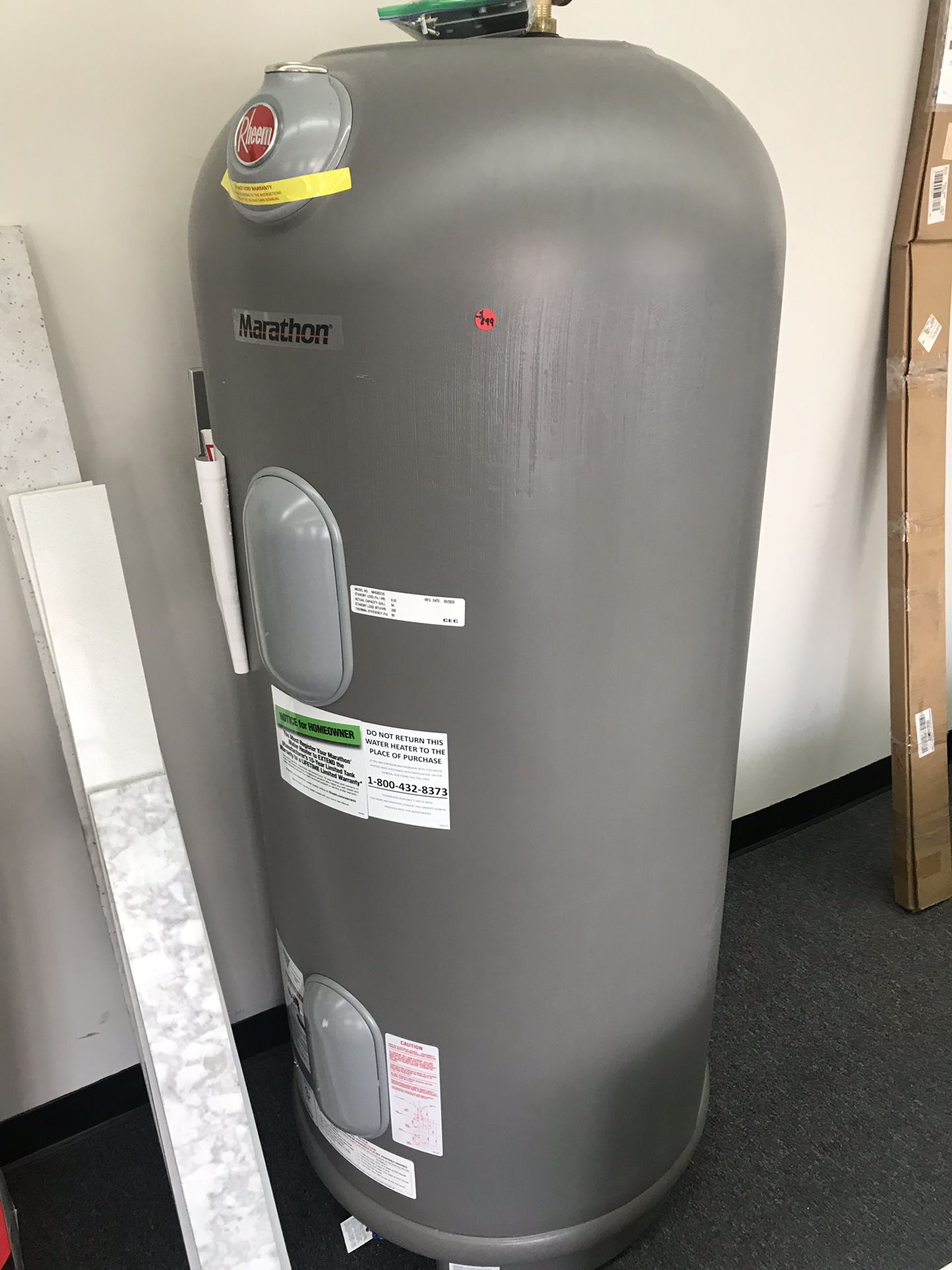 Rheem 85gal commercial water heater electric