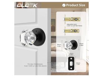 Glass Door Knobs Interior with Lock,