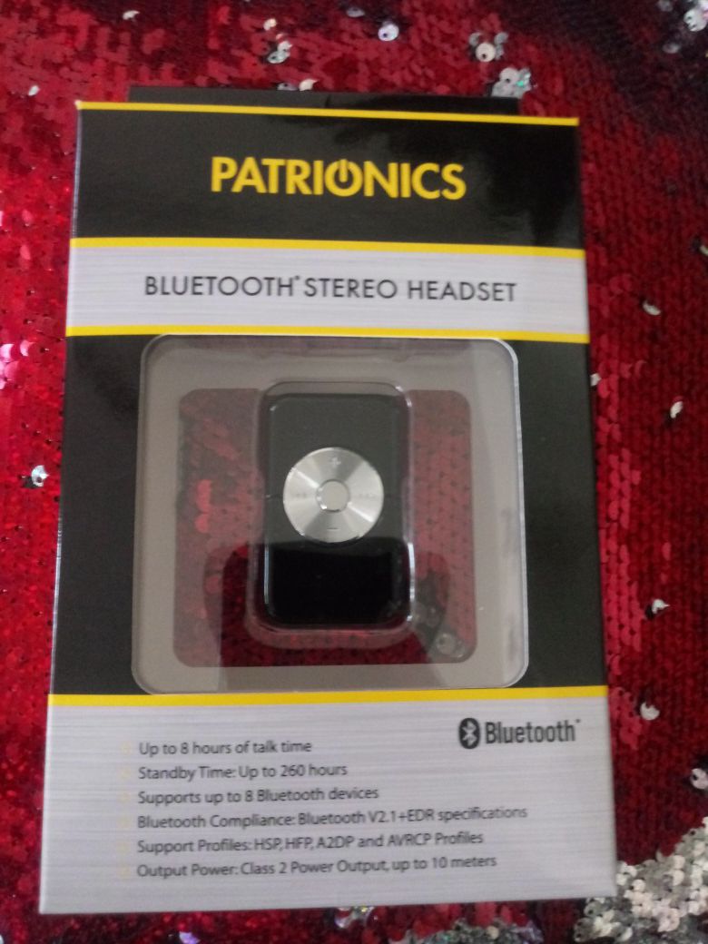PATRIONICS bluetooth stereo headset LAST MINUTE GIFT. 6 Available