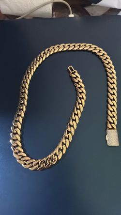 14k 14mm 24 inch gold cuban
