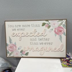 Baby Girl Room Decor Frame 