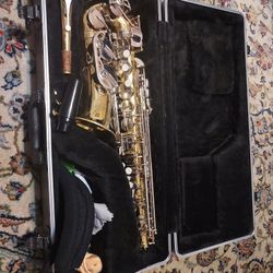 Alto Saxophone With Case Strap Mouthpiece